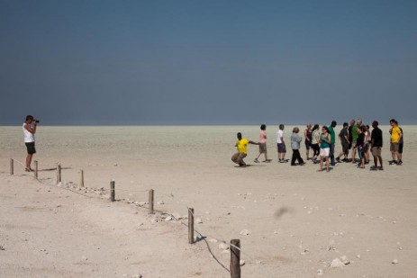 Touristen in Etosha Pfanne
